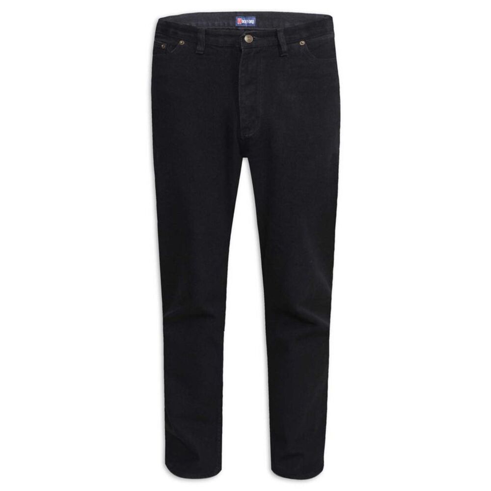 Duke Mens D555 Rockford Denim Comfort Jeans / Black